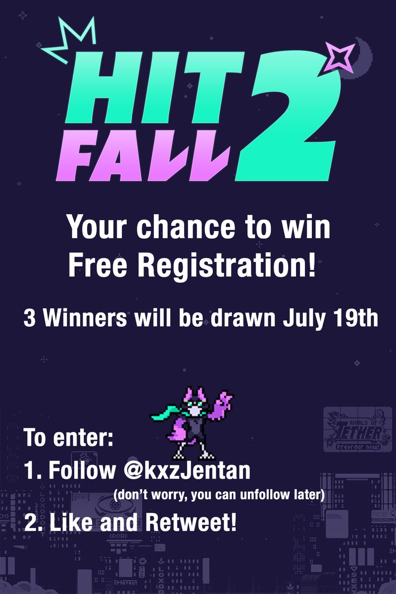 Hitfall is about a month away and to start our month of Giveaways we are giving away 3 free registration passes!

To enter:
- Follow <a href="/kxzJentan/">Jentan 🅅</a> 
- Like and Retweet this tweet

Giveaway ends 7/19