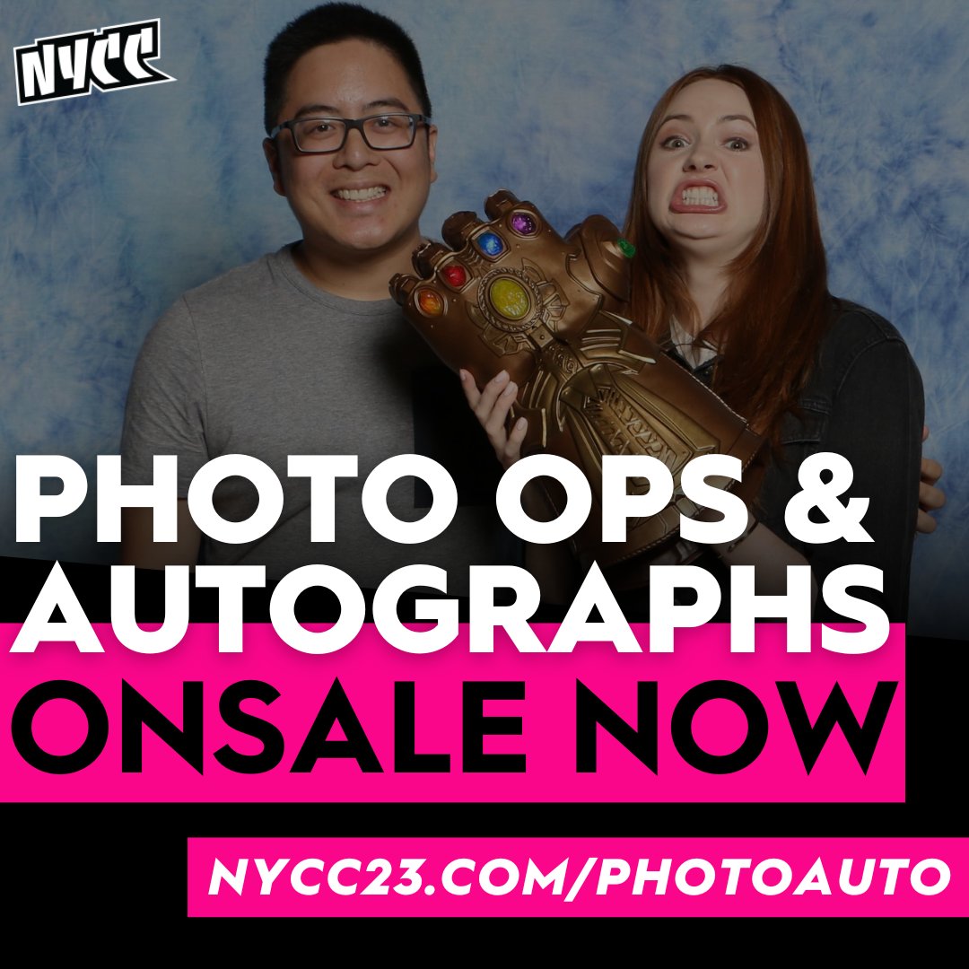 You want ‘em? We’ve got ‘em 📸🖊️⭐Select Autographs and Photo Ops with your favorite celebs are live NOW. Head to NYCC23.com/PhotoAuto to purchase tickets and book your best-day-ever™️. These tickets are limited, so get ‘em before they’re gone.