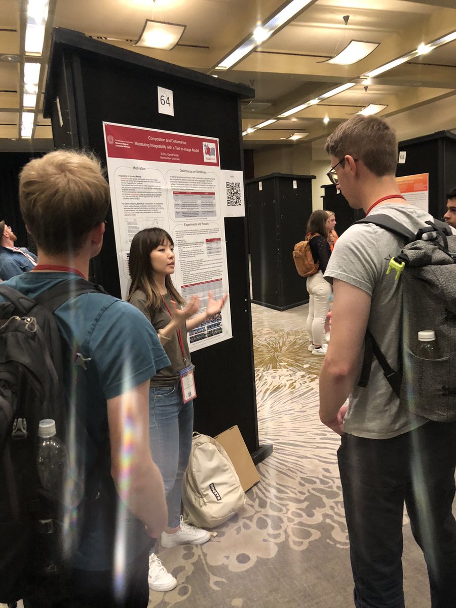 Right now in the Narrative Understanding poster session: @siwu_nlp talks about imageability for words, sentences, and poetry. twitter.com/siwu_nlp/statu…