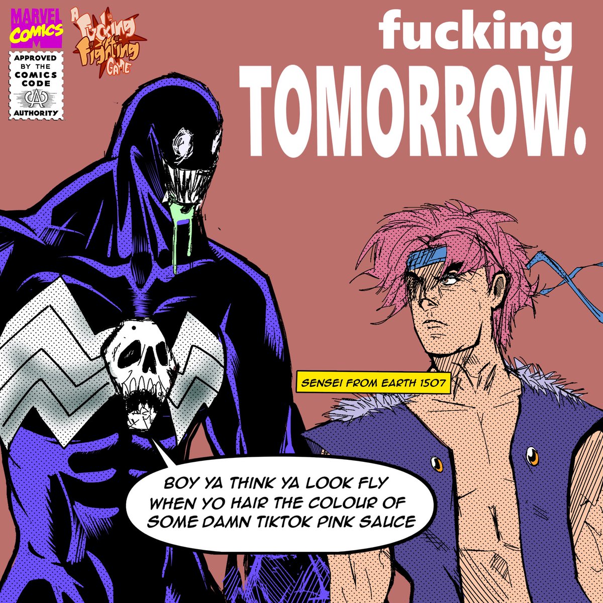 FNFDSIDES's tweet photo. Only No can give Sensei a verbal beating like this.

Will Sensei ever shut him up? Find out when A FUCKING FIGHTING GAME releases, coming to a GameBanana near you!

(Special Art by @DieG_Arts) https://t.co/TtVU88hQVQ
