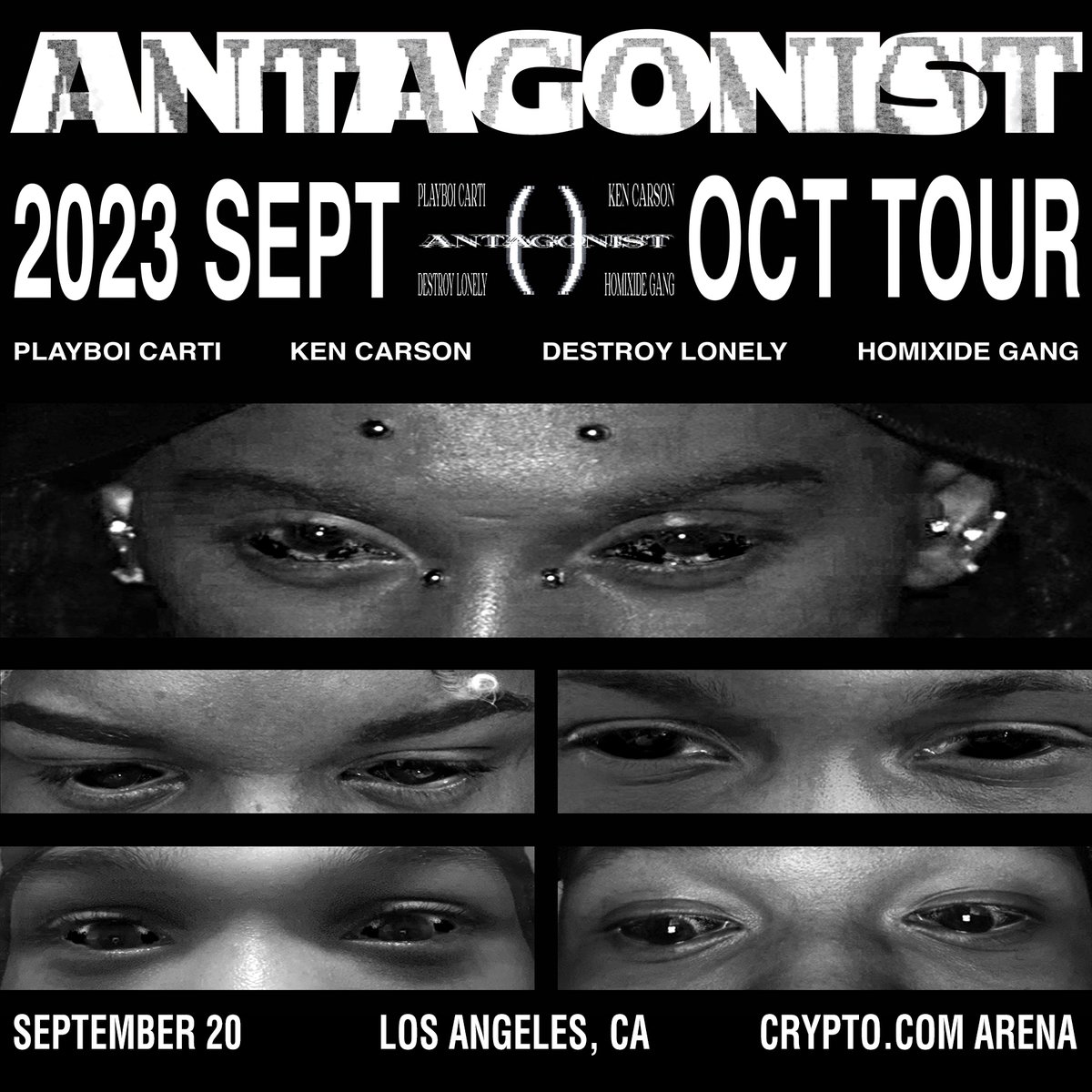 Playboi Carti is coming to https://t.co/mht717xyVs Arena on September 20,  2023 with Ken Carson, Destroy Lonely, and Homixide Gang. Tickets on sale  now on AXS!