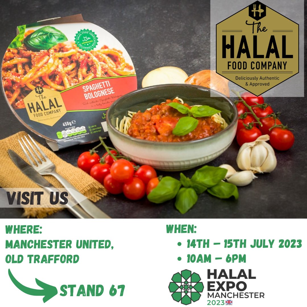 Visit us -> Stand 67 🥳
We are looking forward to meeting you there! 😍
Where:
Manchester United, Old Trafford | Stand 67
When:
14th - 15th July 2023 | 10am - 6pm
#halalfood #halal #foodlover #foodlondon #TheHalalFoodCompany #manchesterfood #readymademeals