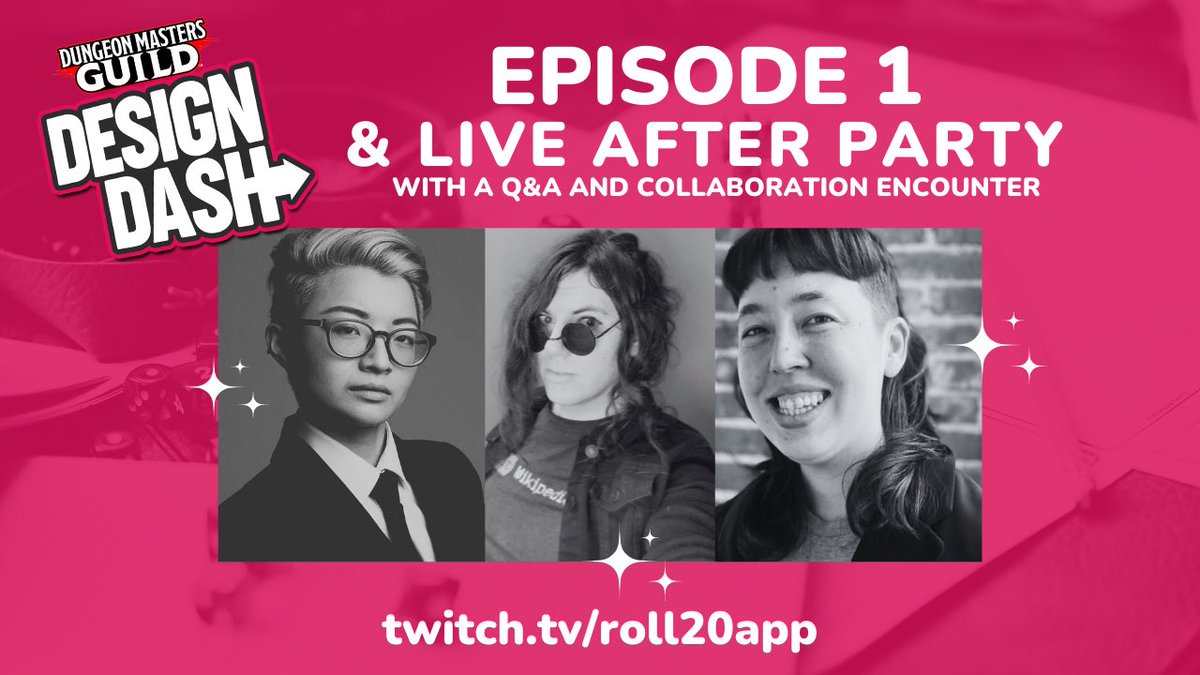 roll20app's tweet photo. ⚡️The Dash is BACK! 🎊
WE ARE 🔴 LIVE 🔴 with Episode 1 of #DesignDash on https://t.co/Qlz3whL7yR
🎉 Join our 3 @dms_guild designers @CeruleanOtter @sebastianyue @VeilsEdgeGames go head to head in a friendly TTRPG design game show that’s out of this world 👽
See ya in chat! https://t.co/QuYm7ry8uF