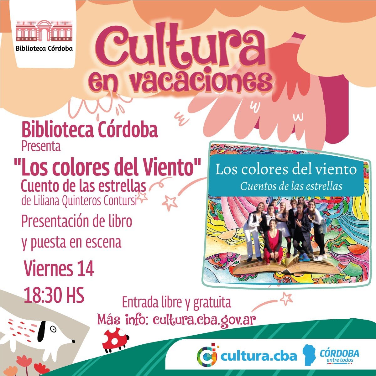 Presentaciones hermosas en el marco de Vacaciones de Invierno, hoy en Biblioteca Córdoba te esperamos. #VacacionesDeInvierno #cordoba #infancias