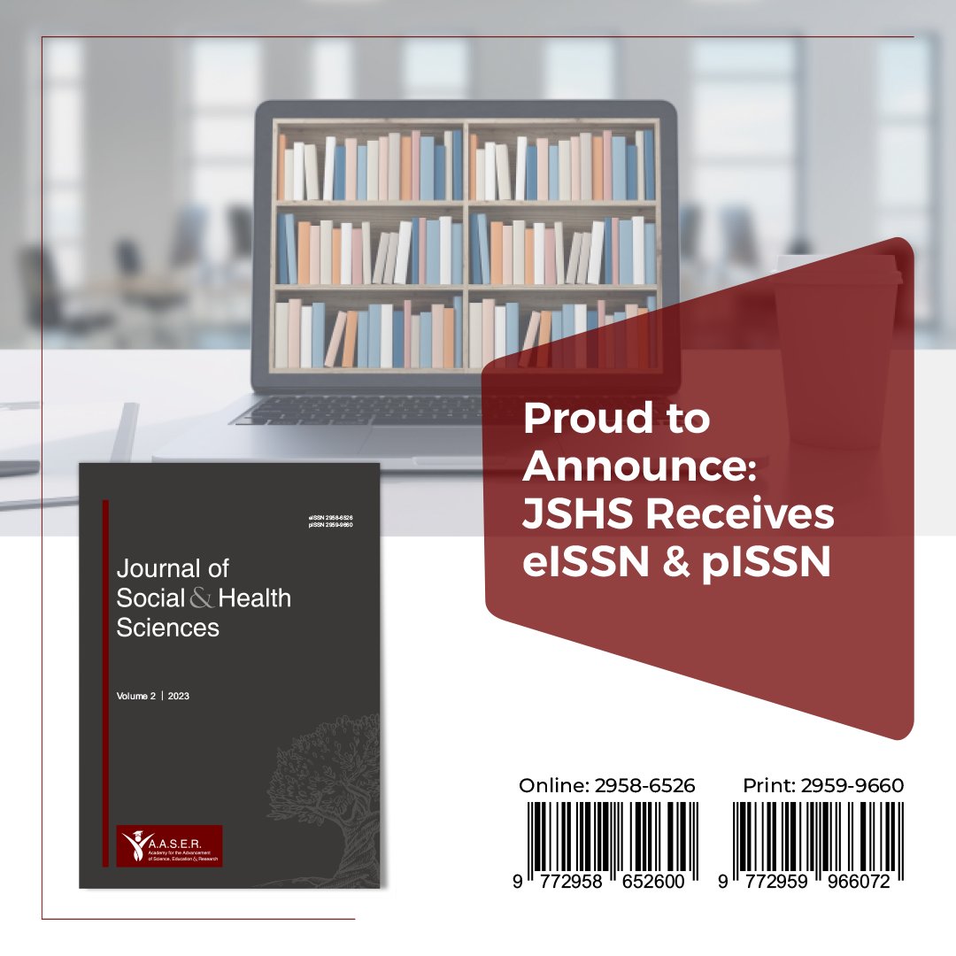 LogixsJournals's tweet photo. The Journal of Social &amp; Health Sciences (JSHS) receives eISSN (2958-6526) and pISSN (2959-9660). Discover and cite our articles easily with the eISSN, while the pISSN caters to traditional format readers. 

Stay informed with groundbreaking research. 

Subscribe today! #research https://t.co/xx7goFfJFb