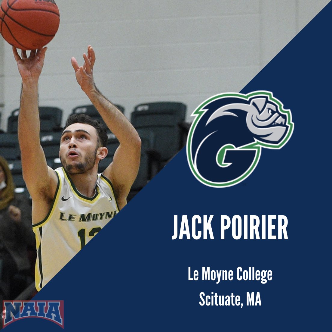 Jack Poirier is our next new Gyrene to announce❕ The guard from Massachusetts comes to Ave from D2 Le Moyne! We are excited to have Jack represent our university! #gyreneparadise🙏🌴🏀