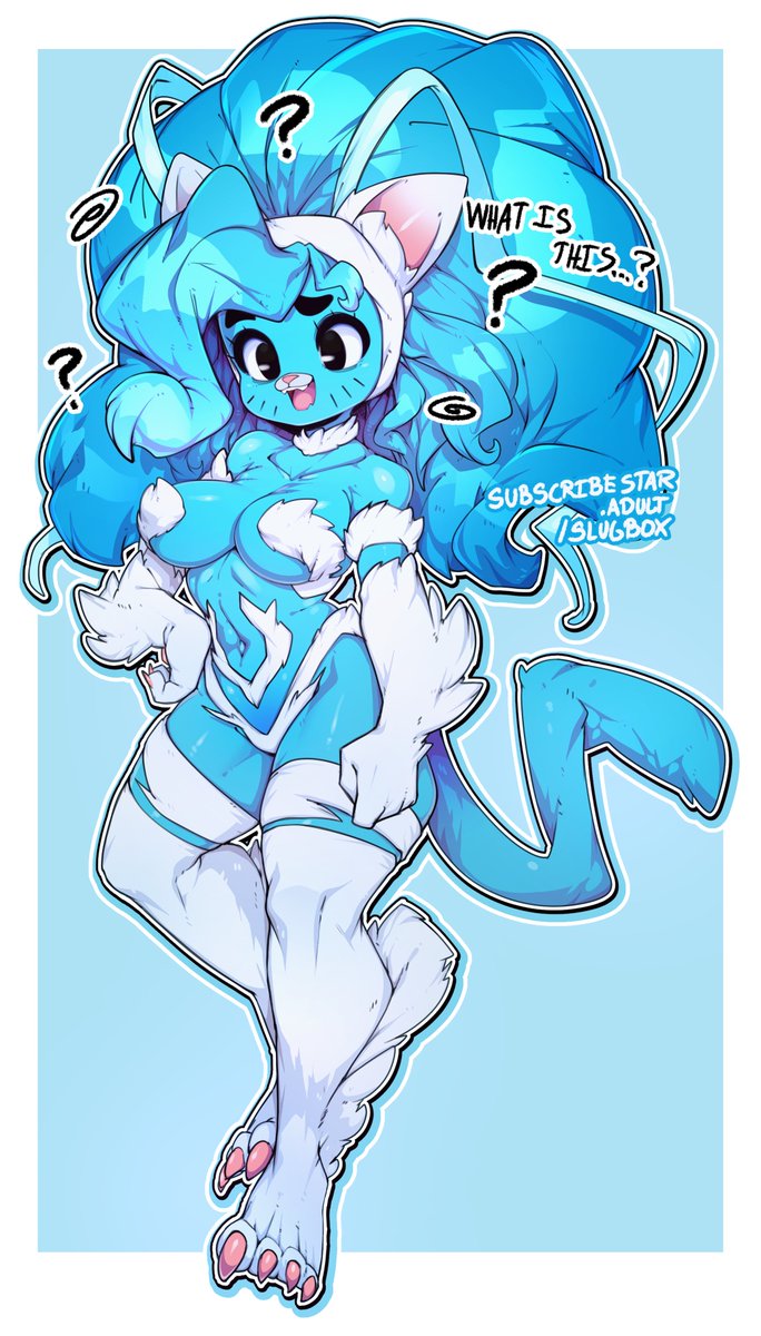 slugbox's tweet photo. Hey Slugbox draw that sexy blue cat that fights https://t.co/uQwnsgAurJ