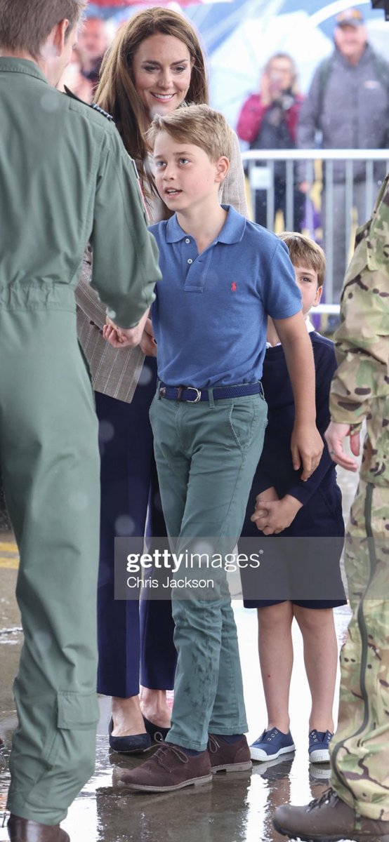 JenCarsonTaylor's tweet photo. The way Prince George steps forward, maintaining eye contact, extends a confident handshake says everything about how much this young boy has matured in the last year. And look at Papa William’s face: a mix of pride and perhaps a touch of regret at what he is witnessing: his eldest stepping into a lifetime of responsibility and the  fish bowl.