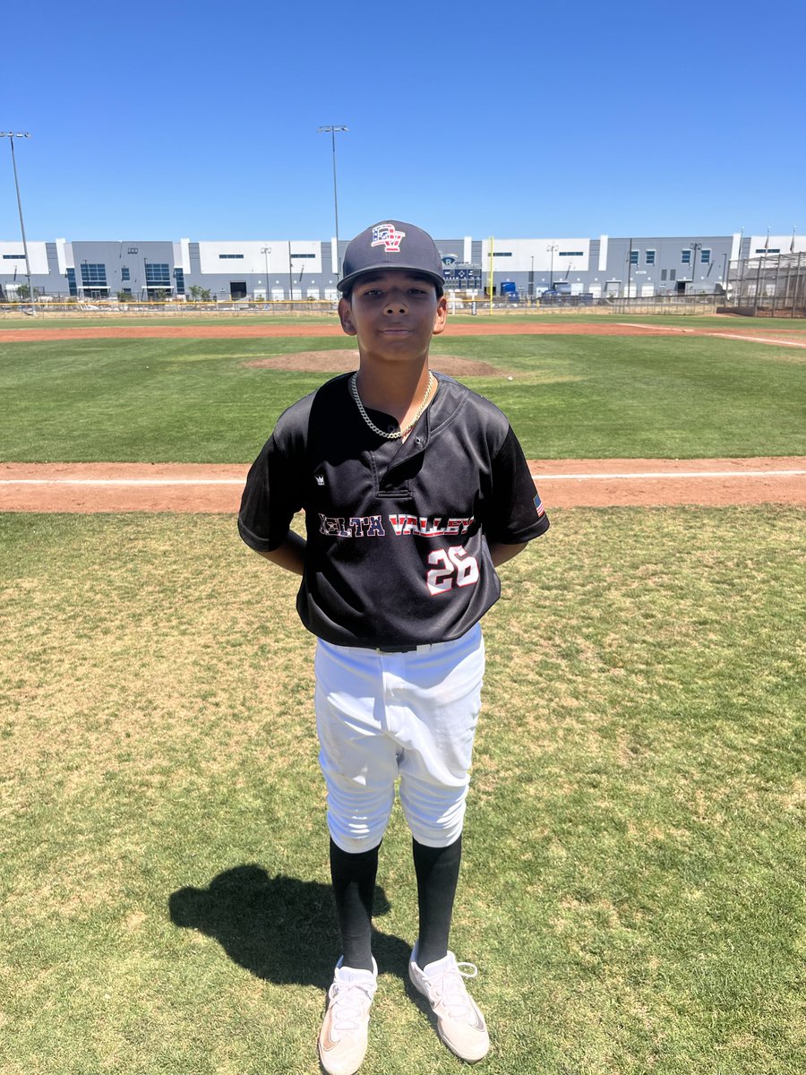 FiveToolCA's tweet photo. F: Delta Valley Black 2, PG 15U 0
PoG: Kalil Gray 7 IP, 5K, 3H https://t.co/v6LBK0dW4e