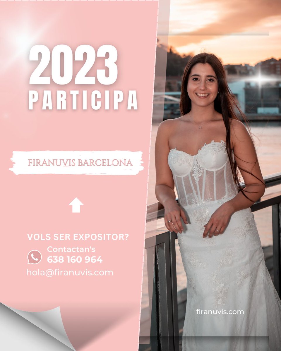 ¡Unimos parejas con los proveedores perfectos! 💍✨
Conecta con parejas decididas a hacer realidad su boda de ensueño, amplía tu red de contactos, realiza ventas en directo y aumenta tu base de clientes
El 07-08 de Octubre en C/Llull, 113-121 de Barcelona
📱638.160.964 #FiraNuvis
