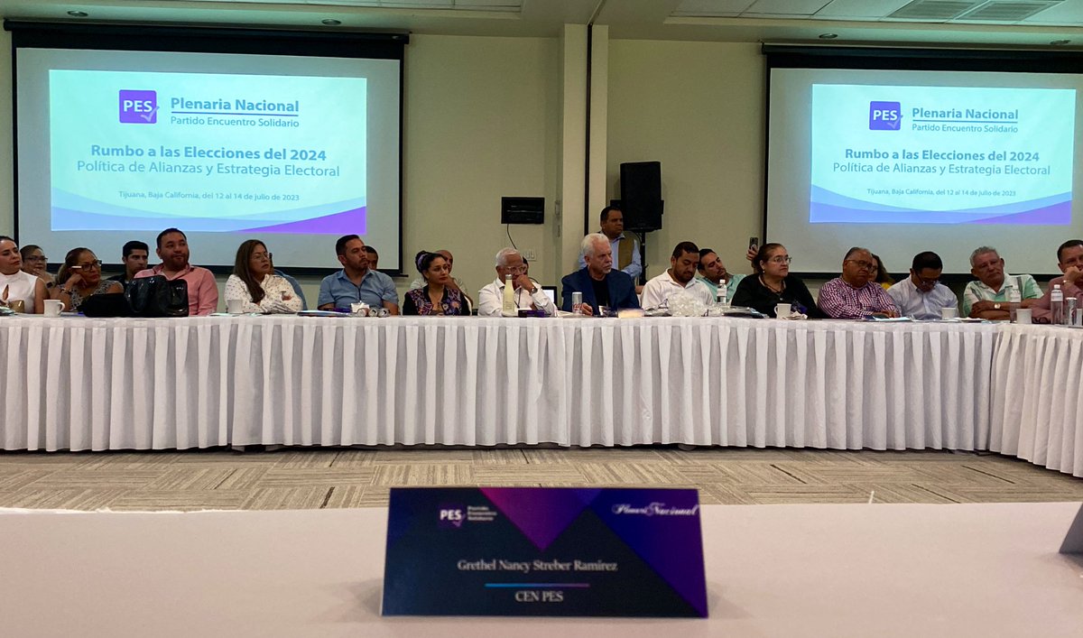 Tercer día de Plenaria Nacional del <a href="/PESNacionalMX/">Partido Encuentro Solidario</a>