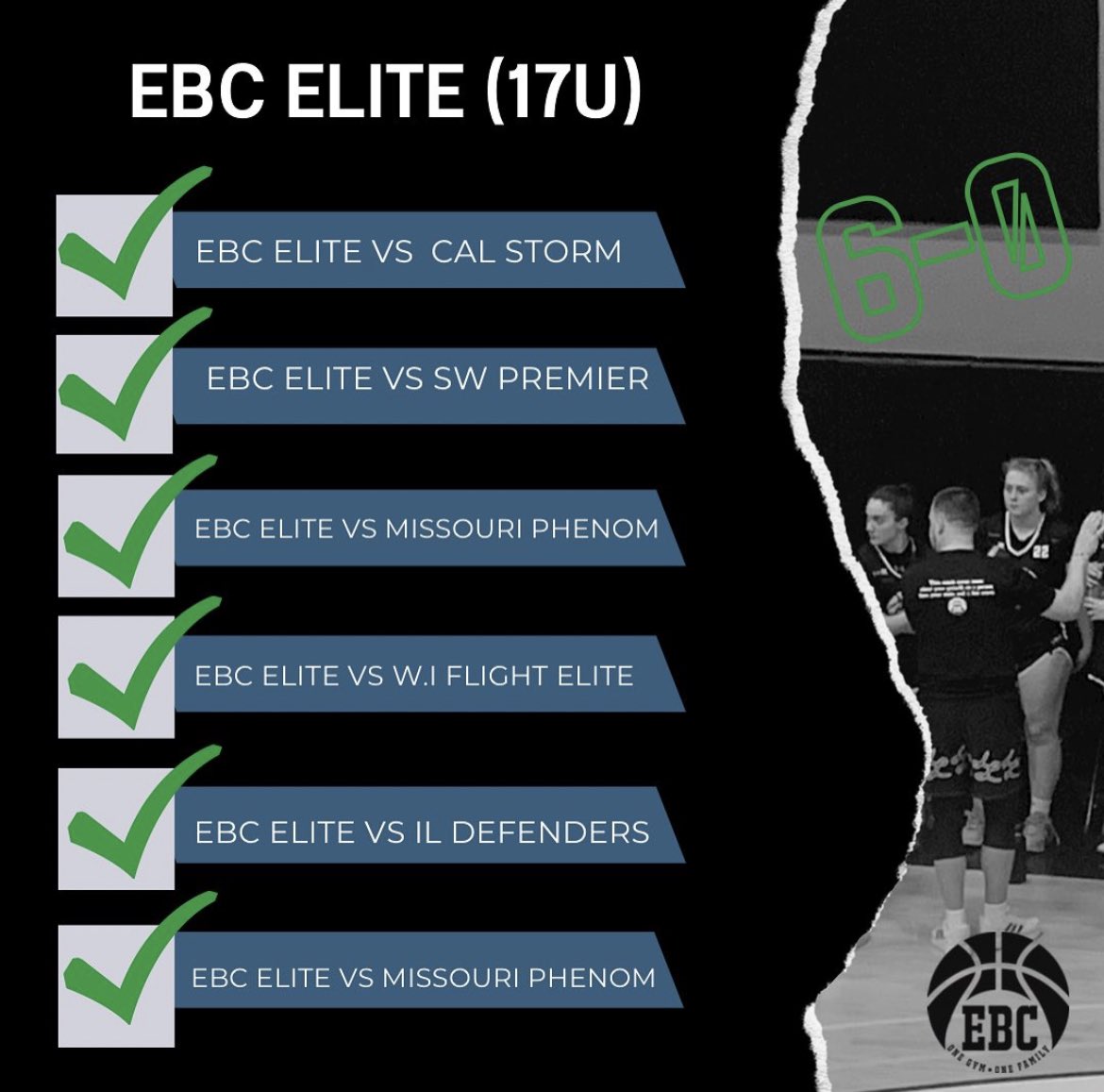 ashlynpeterson0's tweet photo. EBC Elite worked extremely hard in Chi Town to get to the championship game going 6-1! So incredibly proud of this team! Thank you coaches for taking the time to watch my teammates and I compete! We got work to do in the gym before Cali!! @NickCrossan @EBCelite @DevinRecord https://t.co/u7HmRdMIQ4