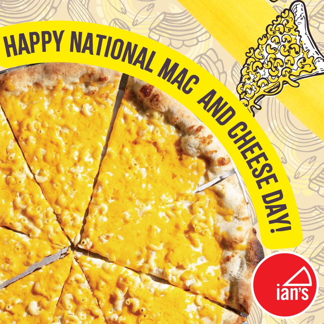 IansMadison's tweet photo. Who's celebrating #NationalMacAndCheeseDay?

𝗪𝗘 𝗔𝗥𝗘!

Retweet this tweet and we'll reward one lucky follower with 8 free slice cards! 

#IansPizza https://t.co/y8pQ5mNRAV
