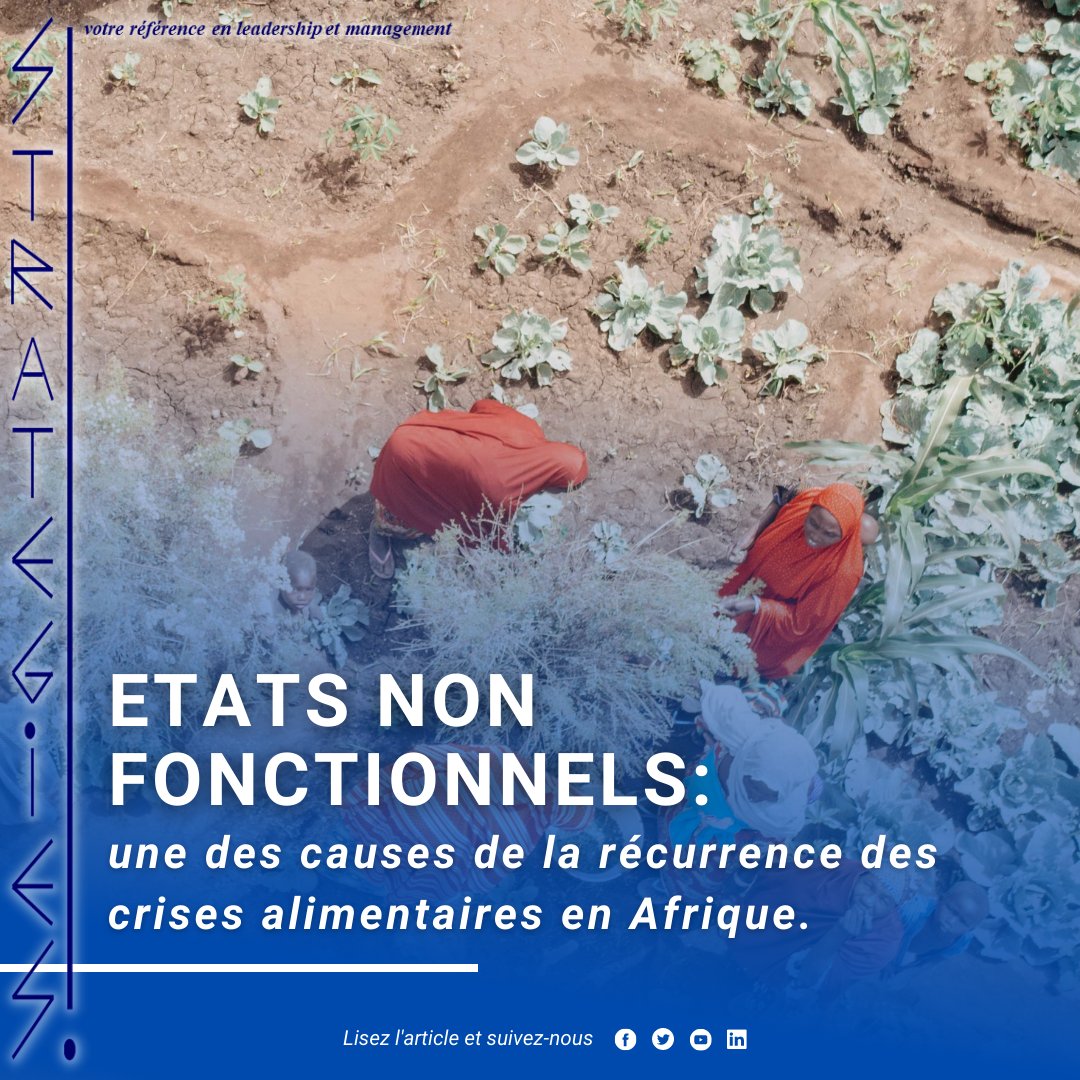 Strategies_'s tweet photo. Le dysfonctionnement de l'État est la cause la plus fréquente des problèmes de développement en Afrique. Comment l’Etat fonctionnel peut-il contribuer à résoudre durablement les crises alimentaires en Afrique ?
Lire notre article pour en savoir plus
https://t.co/tmmeoUMzkL https://t.co/GxKgQFs8pp