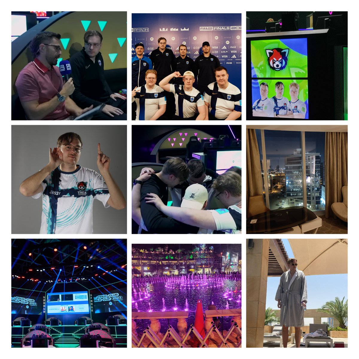 These 2 weeks have been an amazing experience. All from meeting the best players itw, the hospitality of the organizers, the kindness of the local people, and getting to play and coach in a major. Wow ❤️ It's been a joy 🇸🇦 but everything comes to an end. 🇫🇮🔜 #Gamers8 #fifae