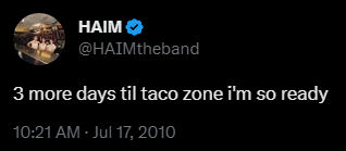 bockscar_racer's tweet photo. This is a very relevant thing to post for the next 3 days. 

#HaimTime #DaysAreBack #DaysAreGone https://t.co/vSazxib3oW