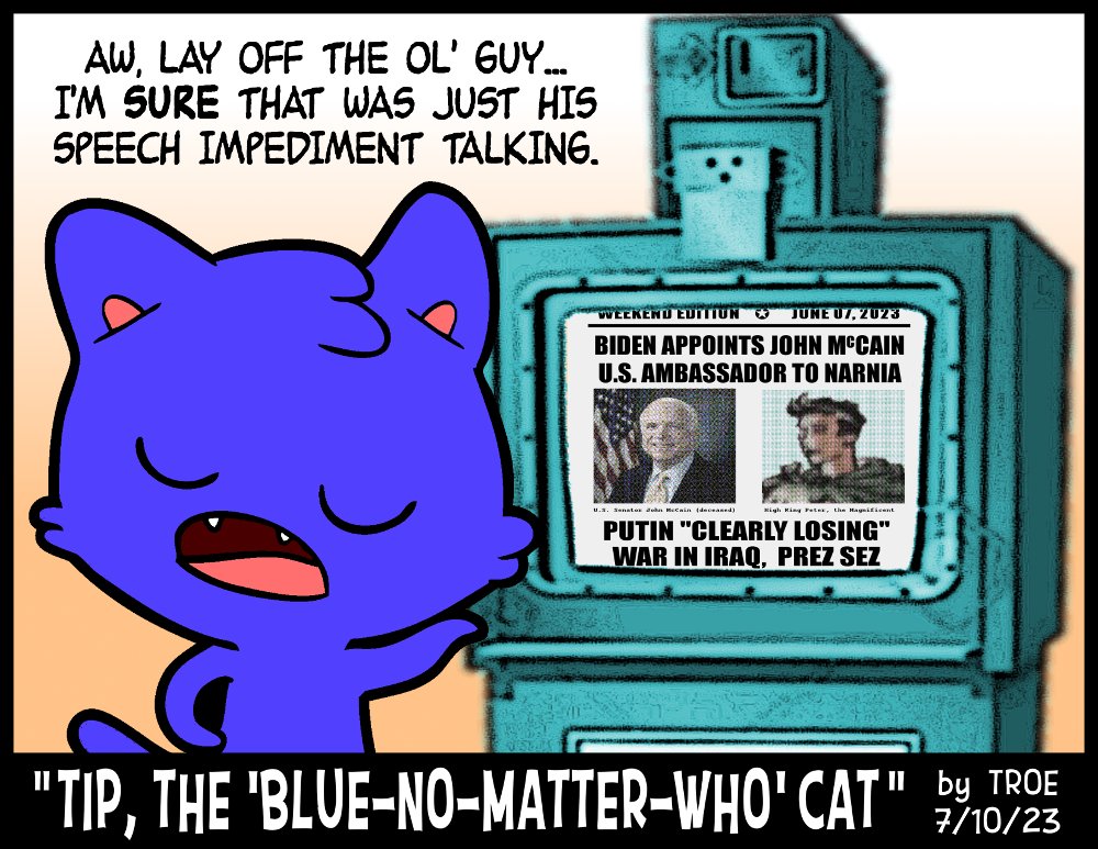 MintyGreenCat's tweet photo. The  American press may just take flight into the sky, they're doing so much  hand-waving in regard to the president's dwindling mental acuity... https://t.co/1kdNHnzicN