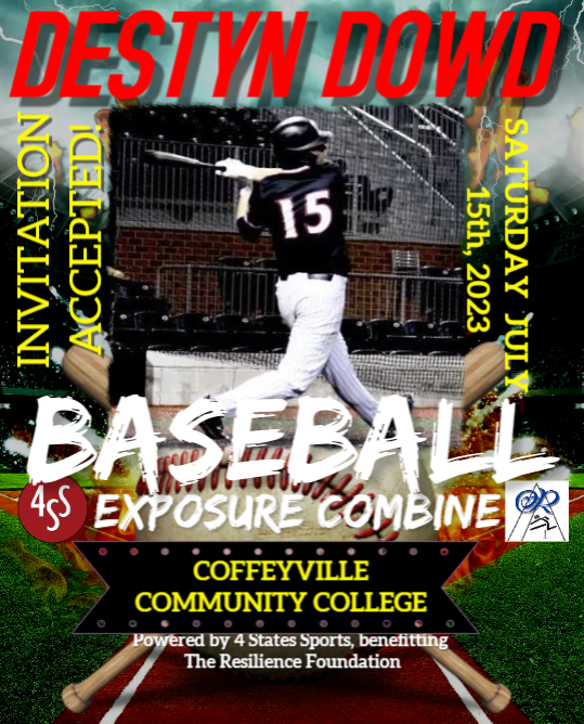 We are excited to announce that <a href="/DowdDestyn/">Destyn Dowd</a>, a '24  RF/1B/RHP from <a href="/BaseballMCHS/">MCHS Baseball</a> has accepted our invitation to compete in the Exposure Combine at <a href="/redravensBB/">CCC Baseball</a> tomorrow! <a href="/AugieBaseball/">Augustana Baseball</a> <a href="/SIUEBaseball/">SIUE Baseball</a> <a href="/UCOBaseball/">UCO Baseball</a> <a href="/SCCBlackhawksBB/">Southeastern CC BSB</a> <a href="/NWCCBaseball/">Northwest Baseball</a> <a href="/LSUS_Baseball/">𝙇𝙎𝙐 𝙎𝙝𝙧𝙚𝙫𝙚𝙥𝙤𝙧𝙩 𝘽𝙖𝙨𝙚𝙗𝙖𝙡𝙡</a> <a href="/HCC_Hawks/">Heartland Baseball</a>