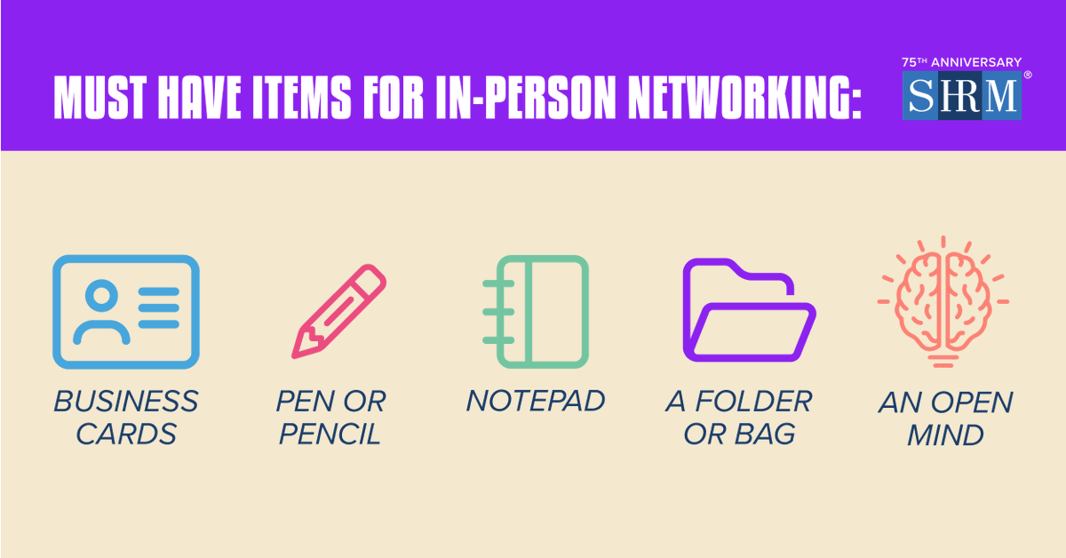 SHRM's tweet photo. Ready to shine at your next #networking event? πΌ Don't stress, we've got you covered with the ultimate #SHRMStudent Networking toolkit! π€ Get the best tips, from in-person essentials to virtual prep. Learn how networking can launch your career! https://t.co/ee0DssuTg0 https://t.co/xQy3zfCffo