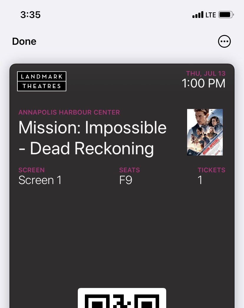 #MissionImpossible #DeadReckoning  badass so worth seeing at the cinema ⁦<a href="/LandmarkLTC/">Landmark Theatres (US)</a>⁩ big ups