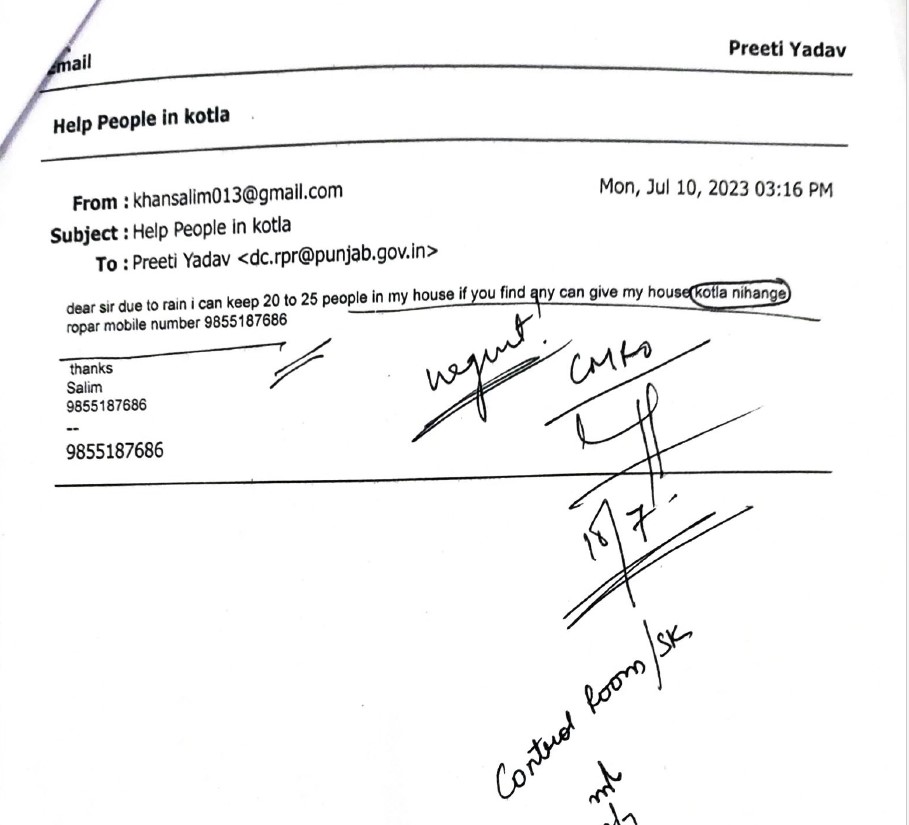 DcRupnagar's tweet image. A big thank you to Salim for offering his house to accommodate 20-25 people in Kotla Nihange! This is a noble gesture and will make a real difference to those displaced by the recent floods. Your compassion and generosity are an inspiration to us all. #floodrelief #kindness