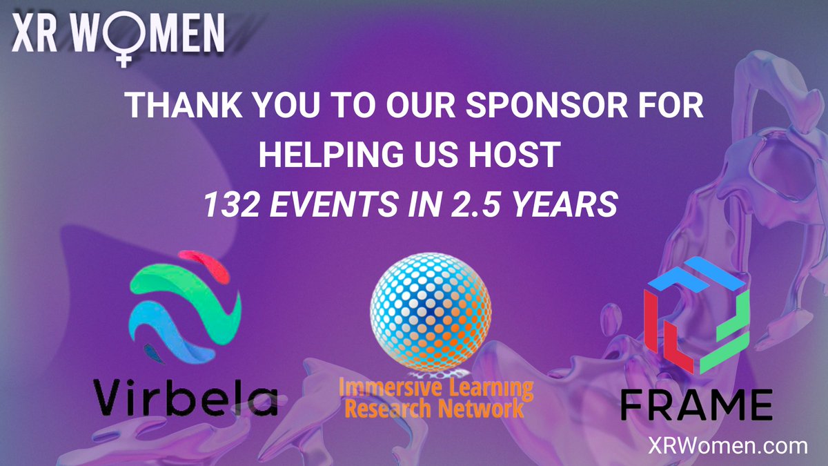 XR Women (@xrwomenglobal) on Twitter photo ๐ Shoutout to our amazing sponsor, <a href="/immersiveLRN/">Immersive Learning Research Network - #iLRN</a>! ๐ In 2.5 years, we've hosted 132 events together! ๐ It's not goodbye, but until our paths cross again. Your support has been incredible. Let's keep dreaming bigger and reaching higher!
#XR
#VR
#AR
#XRWomen #WomenInXR
#WomenInAR ๐ Shoutout to our amazing sponsor, <a href="/immersiveLRN/">Immersive Learning Research Network - #iLRN</a>! ๐ In 2.5 years, we've hosted 132 events together! ๐ It's not goodbye, but until our paths cross again. Your support has been incredible. Let's keep dreaming bigger and reaching higher!
#XR
#VR
#AR
#XRWomen #WomenInXR
#WomenInAR