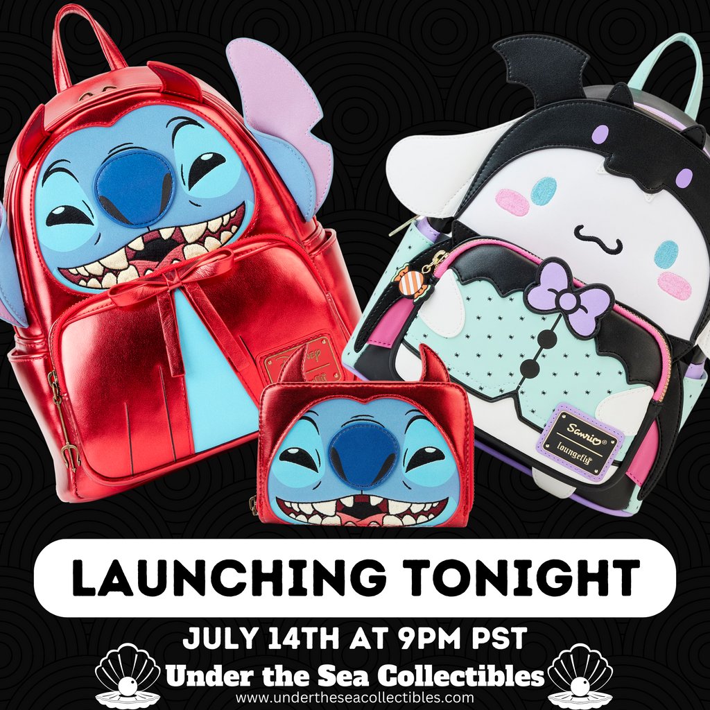 undertheseaco's tweet photo. Have your costume ready? Join us tonight at 9pm PST/12am EST to get a chance to purchase these new Loungefly styles!⁠ https://t.co/oUyOxutrFy