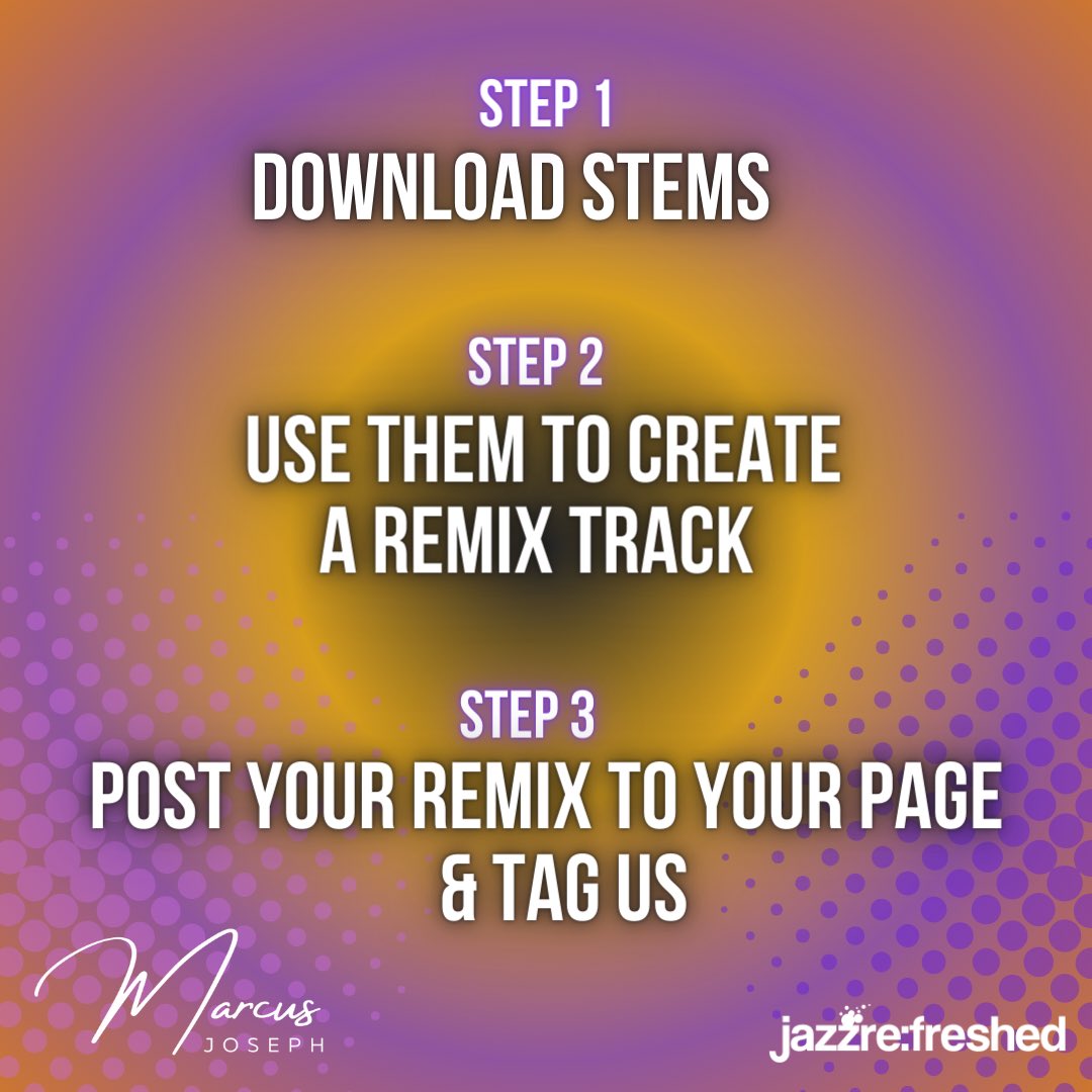MarcusJosephSax's tweet photo. Marcus Joseph &amp; Jazz Re:Freshed are setting a producer remix challenge 

Download the stems from the link in the bio, use them to create a remix in any genre you want (hiphop / garage / house / RnB / Jazz / Grime) etc. 

Post your track by July 22nd

Best remix wins £500 https://t.co/omymeKnotp