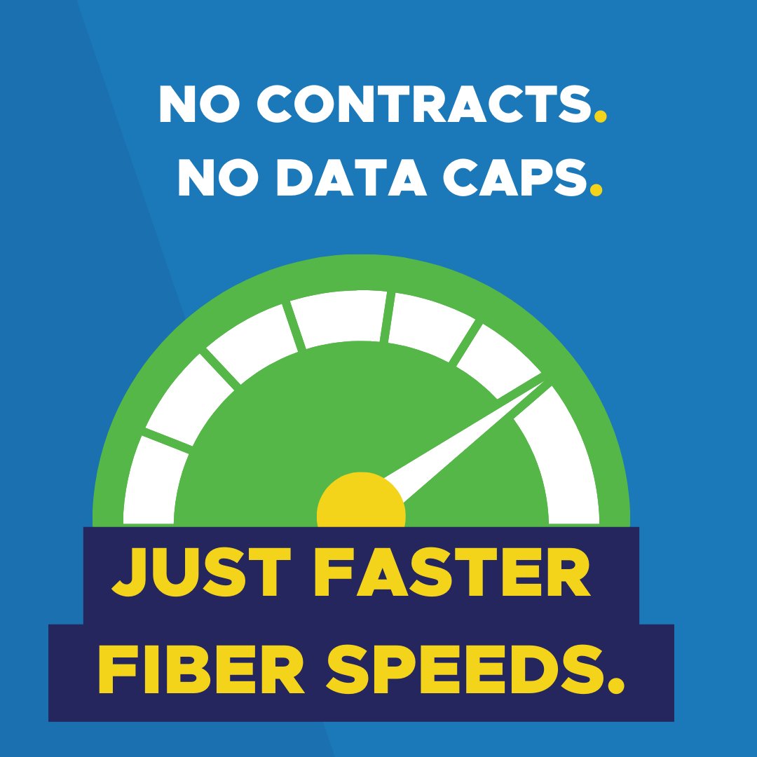 When you choose service from NHMU, you won't be locked into a contract or suffer from data caps. We provide lighting fast internet service and allow you to make adjustments at any time. Get started today and choose your plan, ranging from 250 Mbps all the way to 1 gig!