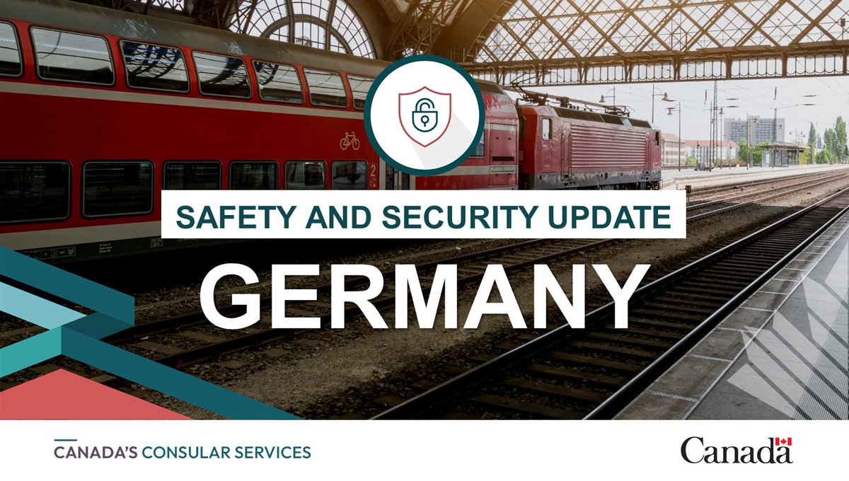 TravelGoC's tweet photo. Canadians in #Germany: 

There is a significant increase in stolen passports on trains, particularly during summer and winter holidays.

Ensure that your belongings, including travel documents, are secure at all times.

https://t.co/8EuLReqn37 https://t.co/Qe5zw0idHP