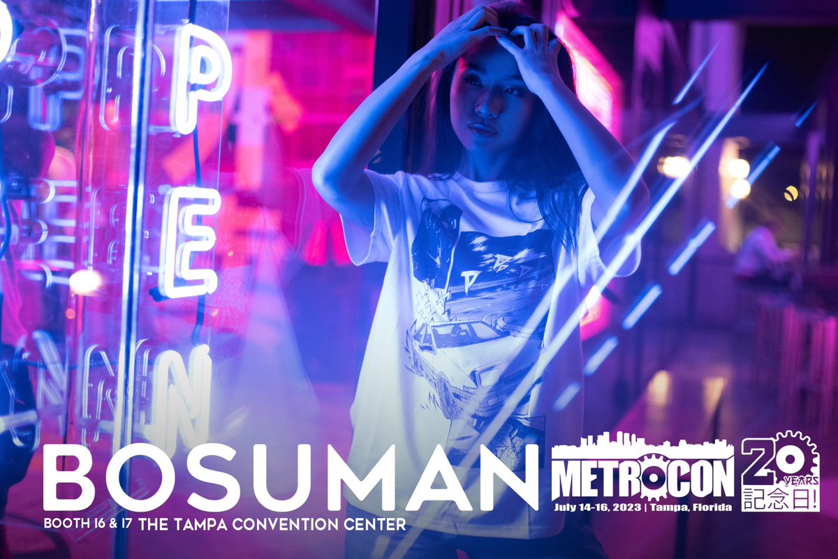 We’re open at Metrocon in Tampa! Swing by booth i6&amp;i7! 

-Bosuman 

#touge #initiald #bosuman #metrocon #metrocon2023 #floridaconvention #animeconvention #comiccon #japanesestreetwear #japanesestreetfashion