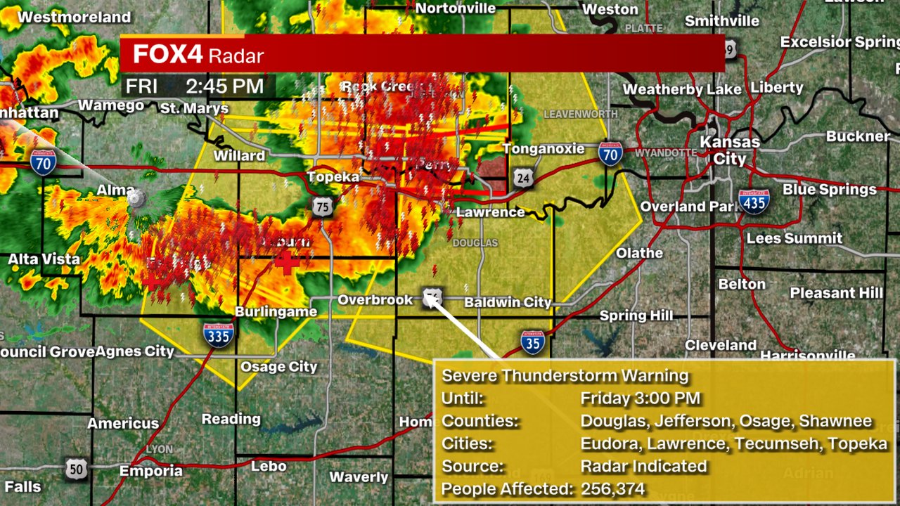 Fox 4 Weather KC on Twitter "New Severe TStorm Warning for Douglas