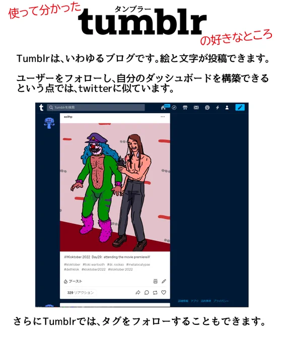 Tumblr(タンブラー)っていうSNSの、好きな機能を紹介します。