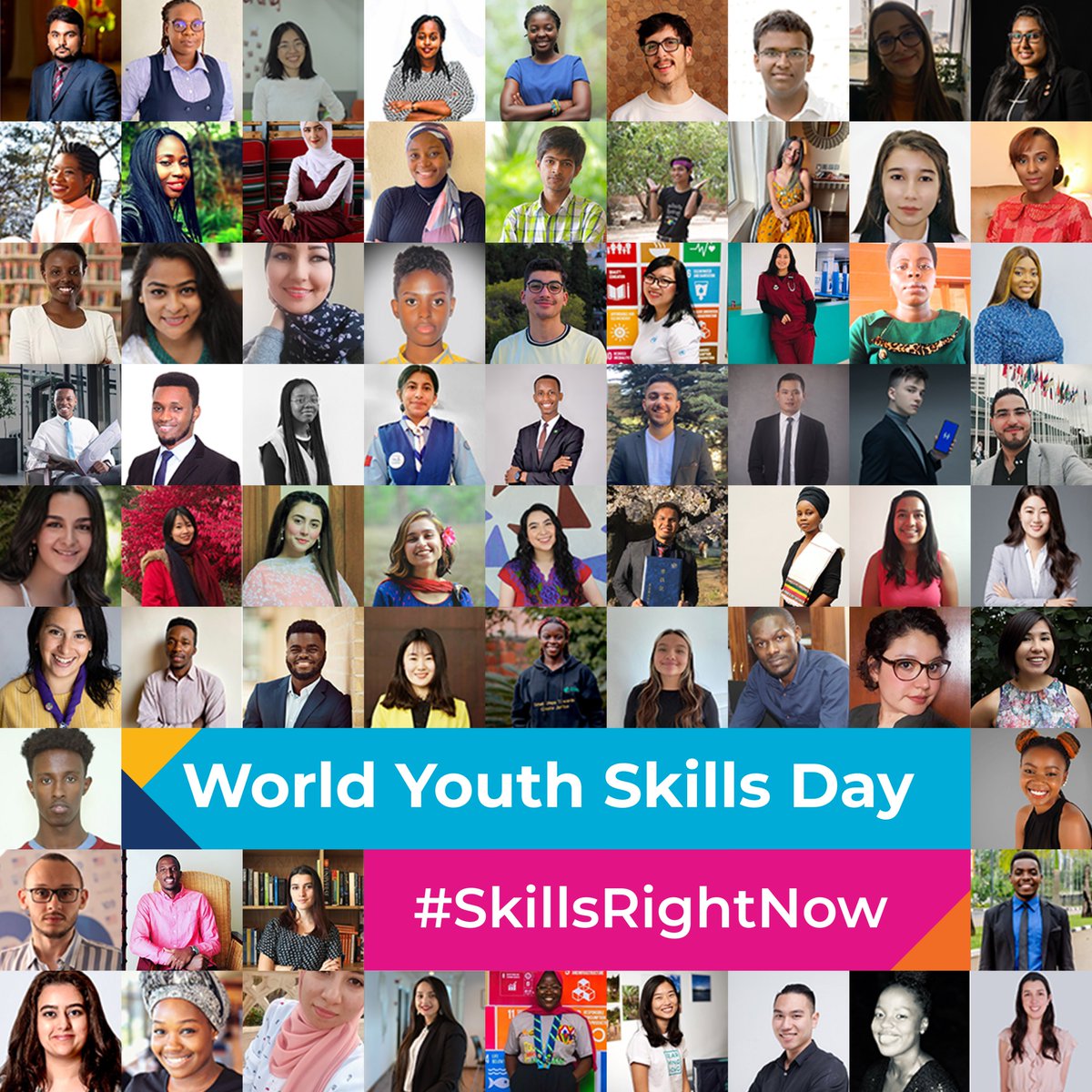 Young people are the leaders of today and the future.

Let’s mark Saturday's #YouthSkillsDay by recognizing their many contributions, and commit to supporting youth with the right #SkillsRightNow to shape a better tomorrow for all generations. un.org/en/observances…