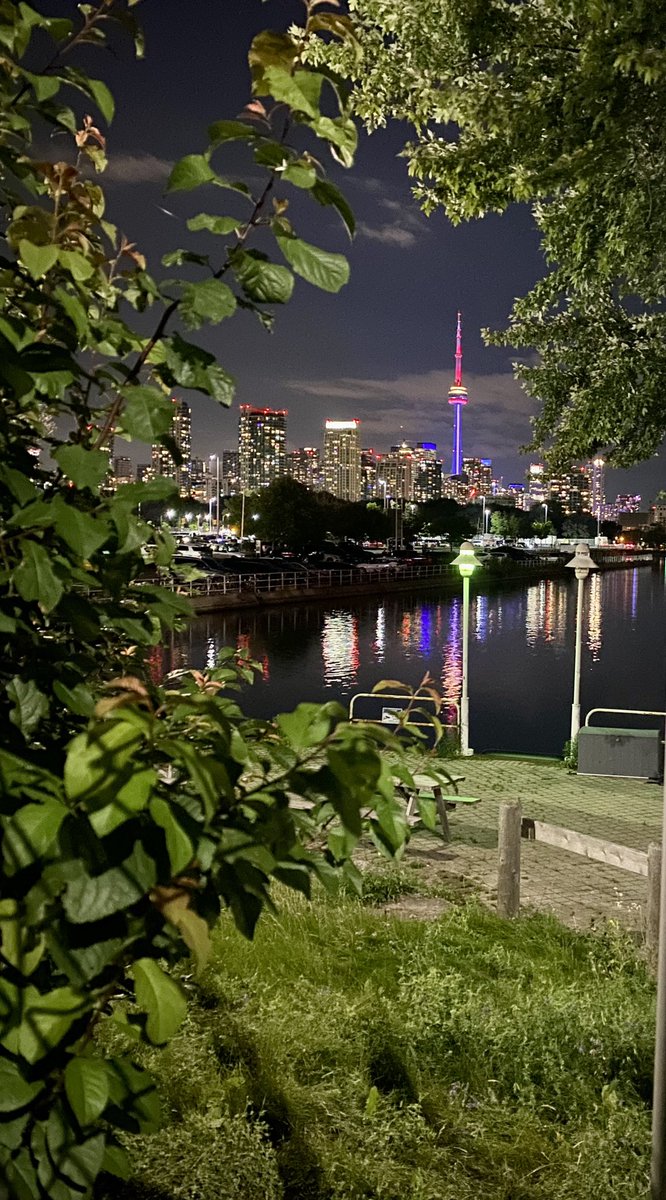 Look at this nice iPhone pic I took after a concert at Budweiser Stage (nee the Amphitheater) last night. Summer nights in #Toronto are special — and fleeting.