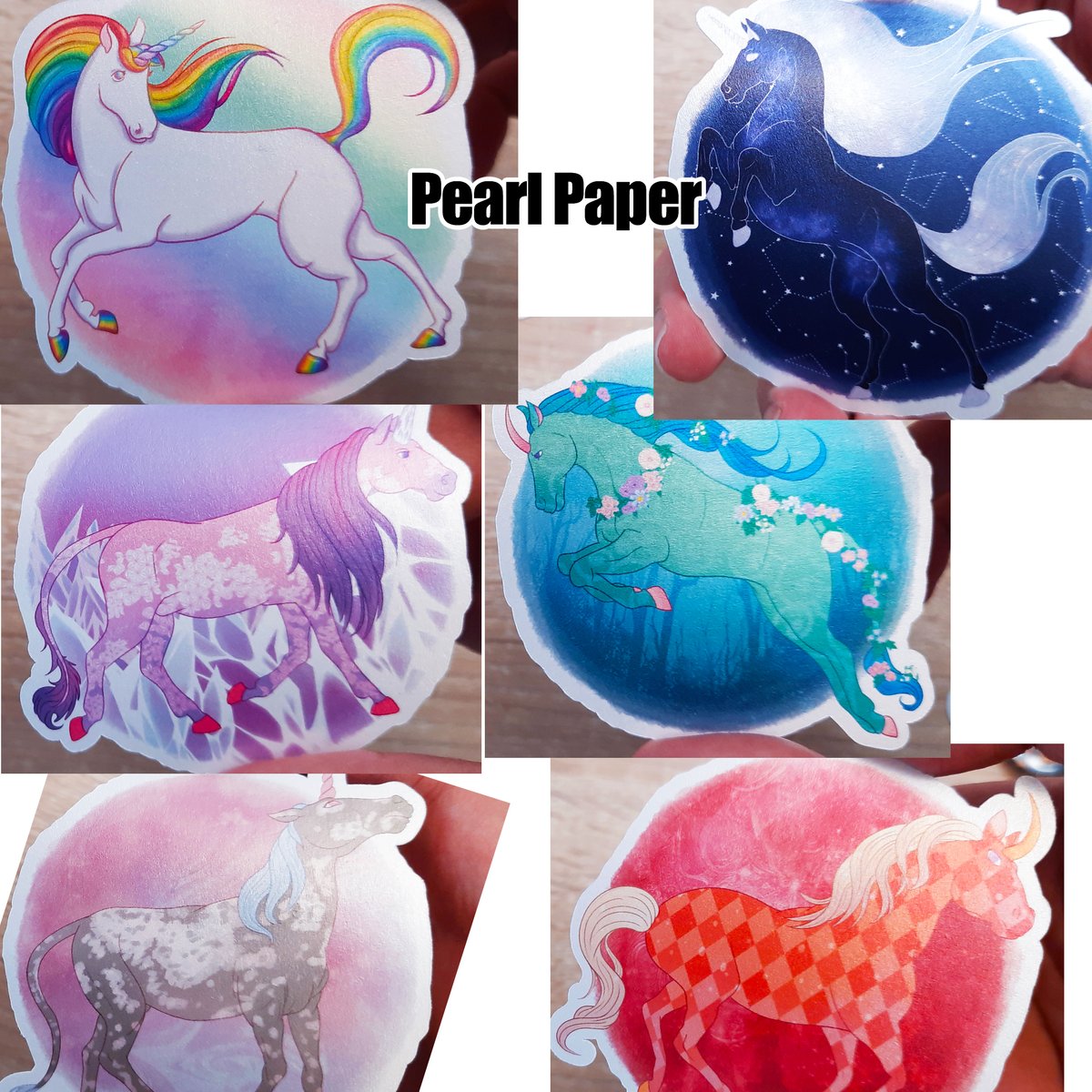 IllustratorAj's tweet photo. My Junicorn designs are now stickers! They come in 3 different finishes, my favorite being, of course, the Pearl Paper! https://t.co/ssT5gFxDoO