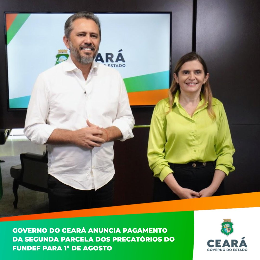 GovernoDoCeara's tweet photo. Professores da rede pública estadual entre 1998 e 2006 receberão a segunda parcela dos precatórios do Fundef 👏🏾
🔗 https://t.co/C2IebsWSEe
#governodoceará #notícias #imprensa #fundef #educação https://t.co/EiAq6tbfrS
