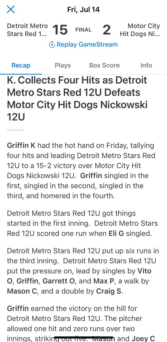 Detroit Metro Stars 13U Red 2024 tweet media