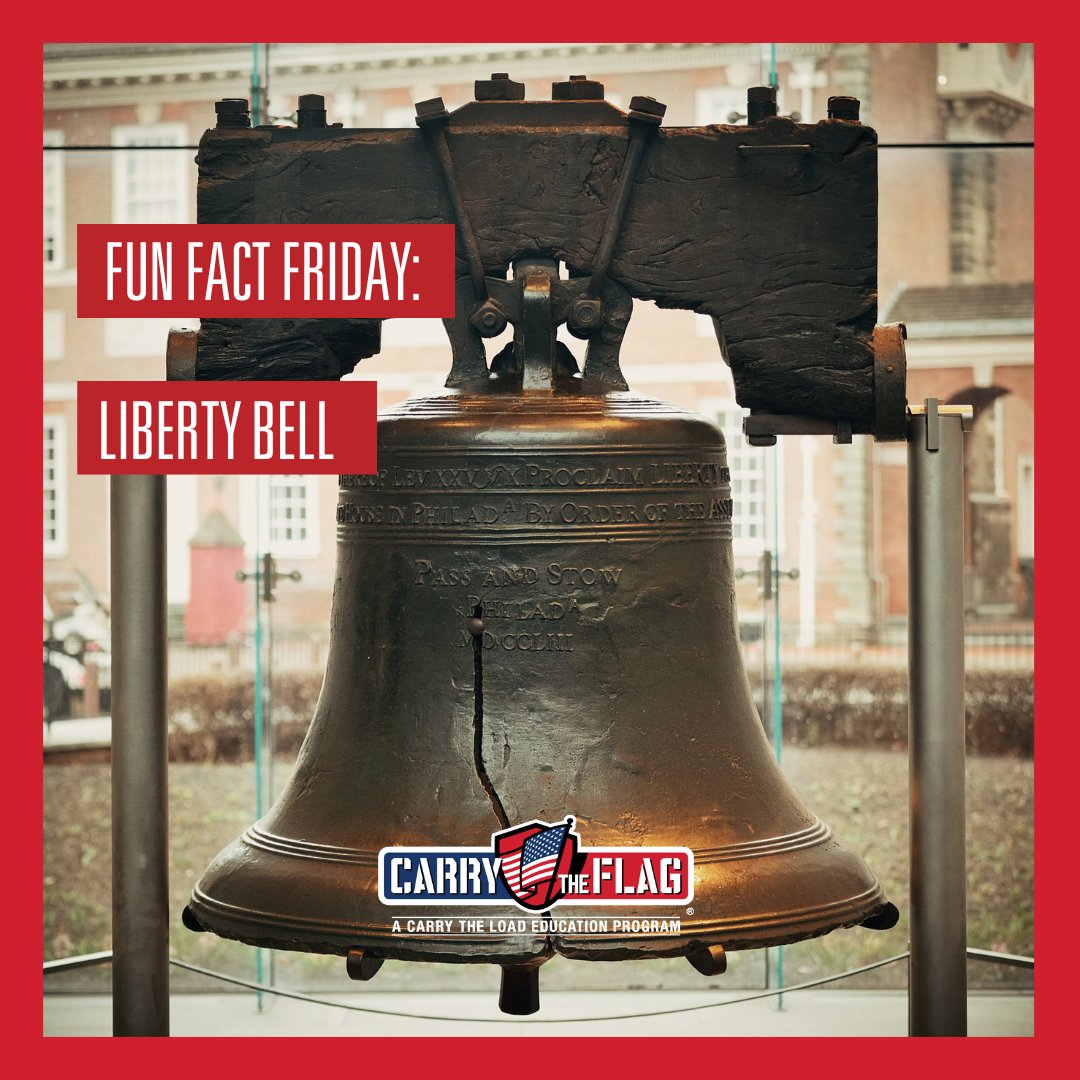 CarryTheLoad's tweet photo. #FunFactFriday Did you know every year on July 4, descendants of the Declaration of Independence signers tap the Liberty Bell 13 times as a way to honor the original 13 colonies.
#CarryTheLoad supports #CarryTheFlag
Visit https://t.co/UZ8tkMhDSx to learn more.
#betheflag https://t.co/sHZNyQp08i