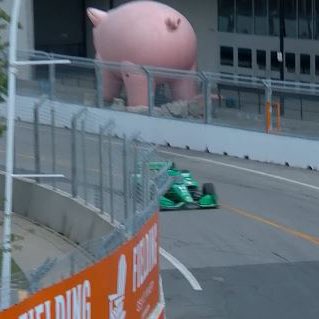 INDYCAR on NBC on Twitter: "There’s a giant pig outside the track at