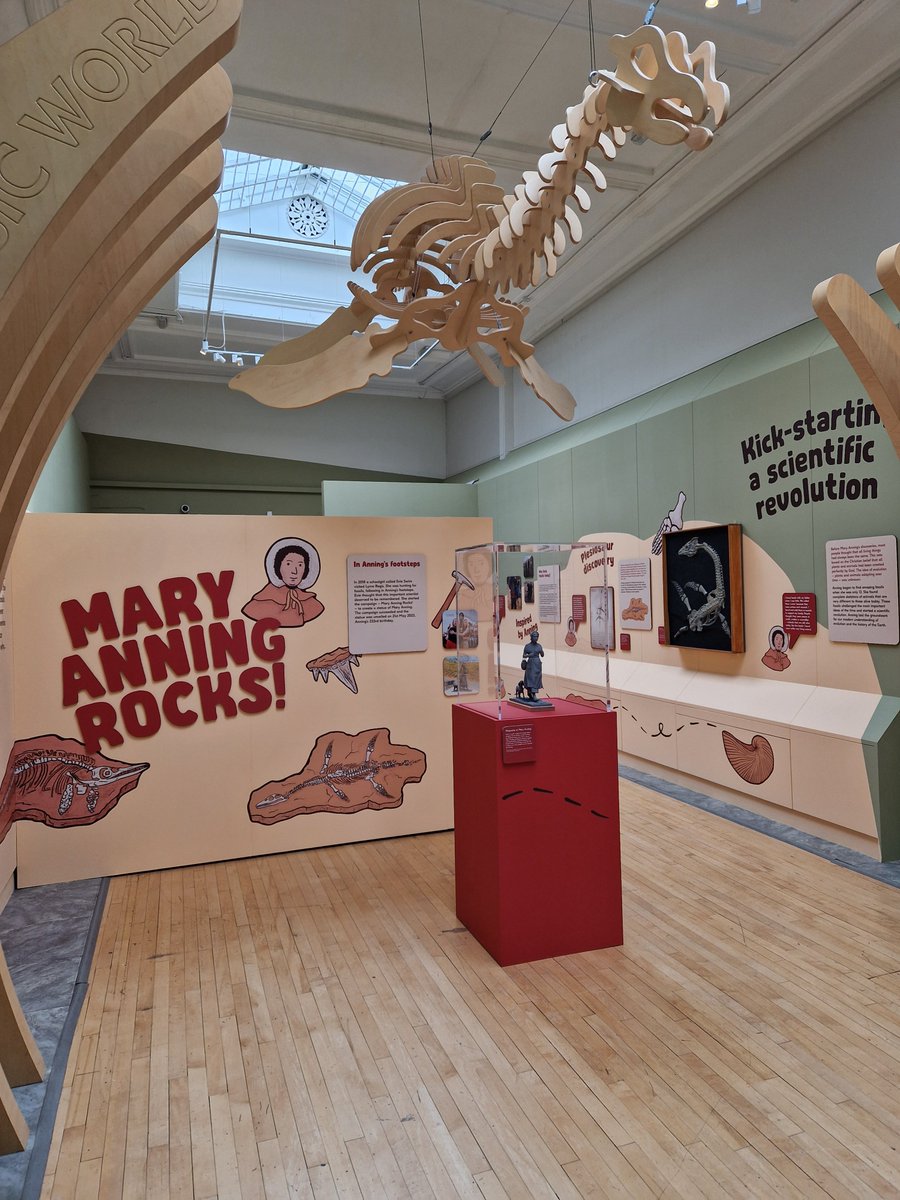 GeolAssoc's tweet photo. The GA President delivered the @MaryAnningRocks statue maquette to the @YorkshireMuseum yesterday on the next leg of her road trip. The museum staff were thrilled by her arrival and she is now on display in a new temporary exhibition on Mary Anning which runs until late Sept 2023 https://t.co/5oN7BZC5YA