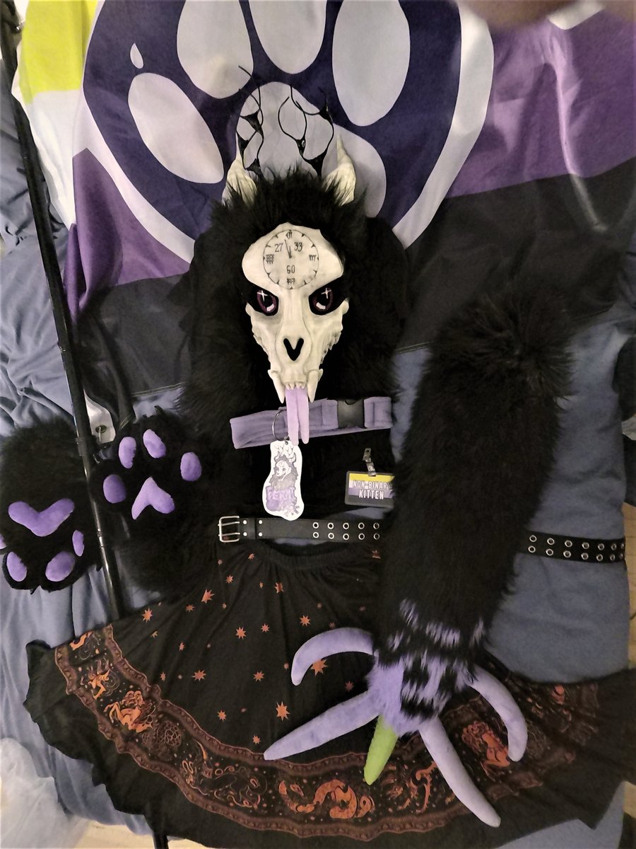 FermiTheWitch's tweet photo. Excited to march in my first pride parade tomorrow with #sdfurs! Also happy #NonBinaryPeoplesDay! Not just people, but weird nonbinary creatures too! https://t.co/s4c4Udd3TE