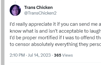 Trans Chicken on Twitter: 