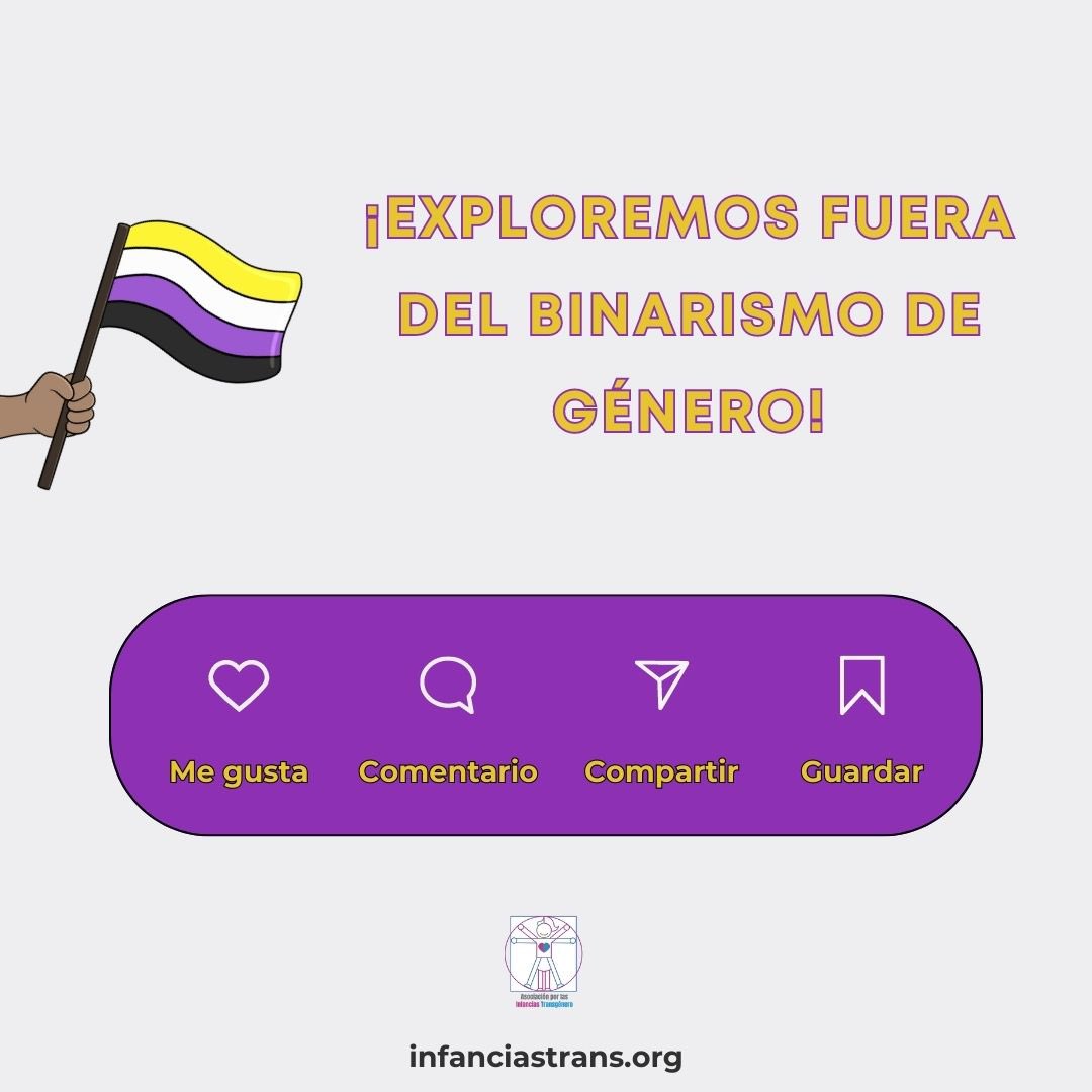 InfanciasTrans's tweet photo. El 14 de Julio se conmemora el Día de la Visibilidad No Binaria.
¡Exploremos fuera del binarismo de género! #visibilidadnobinarie https://t.co/1ahkXsgnhr