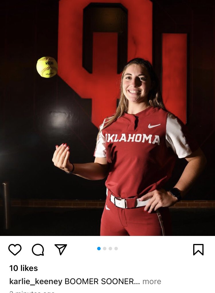 BPrzybylo's tweet photo. Former Liberty pitcher Karlie Keeney is transferring to #OU.

‘Go Boomer’ ✅ https://t.co/p7liP9QJiP