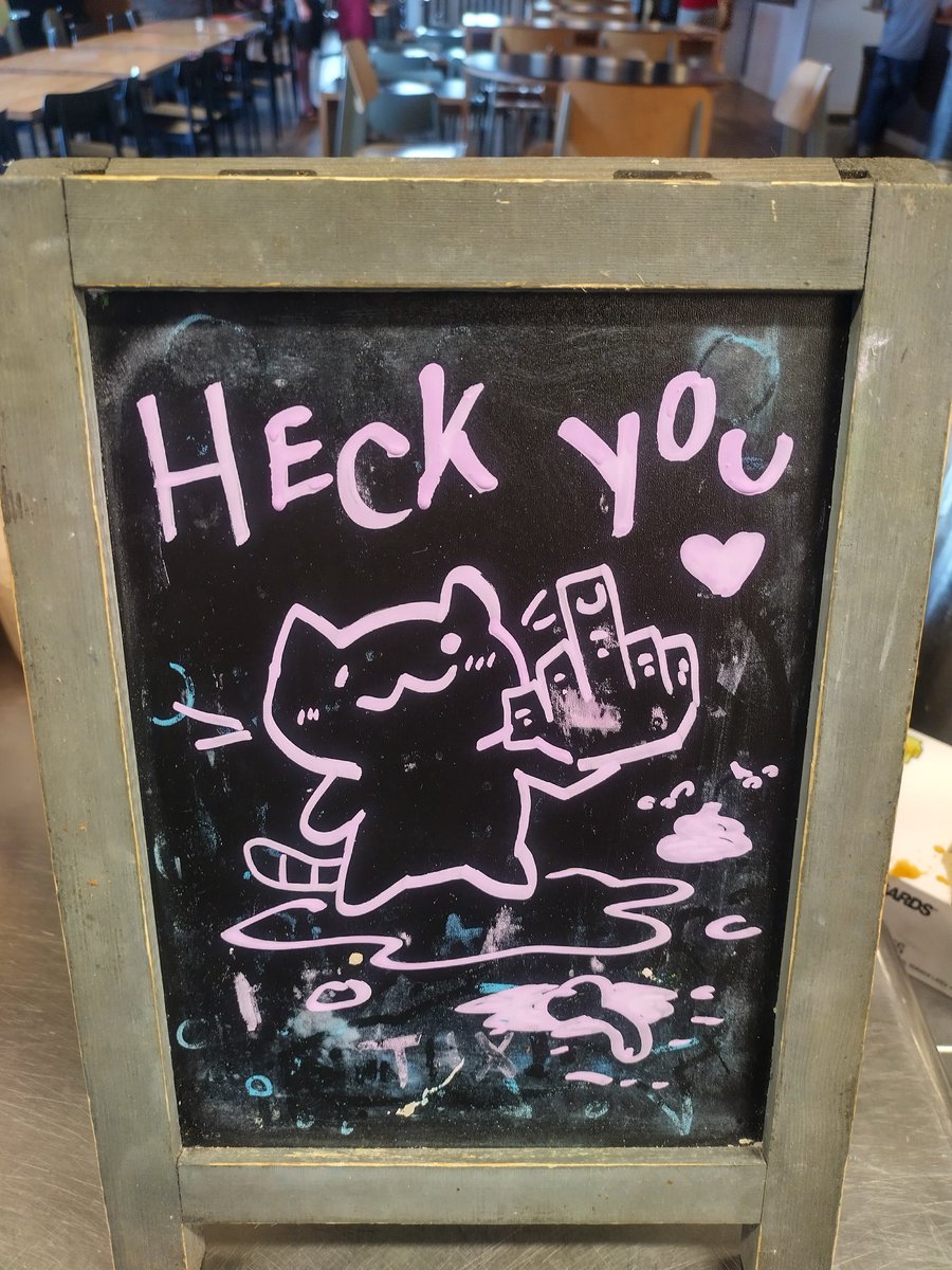 got erased by manager in less than a week...it wasn't even facing the customers ;w; 

#cat #kitty #cute #catsoftwitter #chalk #chalkart #chalkmarker #chalkboard #chalkboardart
