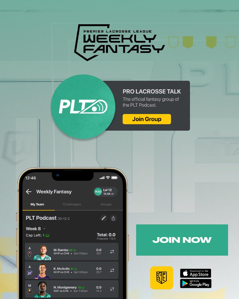 A look at the standings in our PLL Weekly Fantasy group! 

Join our group to compete against the PLT crew, face your friends and make some rivals this summer.

Build your roster:
pllmain.page.link/plt-fantasy