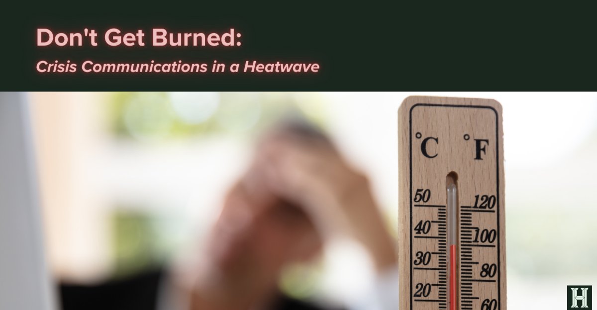 NEW BLOG POST: This Texas heat is showing no sign of letting up. Companies of all sizes are exposed to risks of heatwave crises. Read how you can protect your company and manage relations with stakeholders when the A/C fails! 😓

#CrisisComms #Heatwave #Houston

 ...