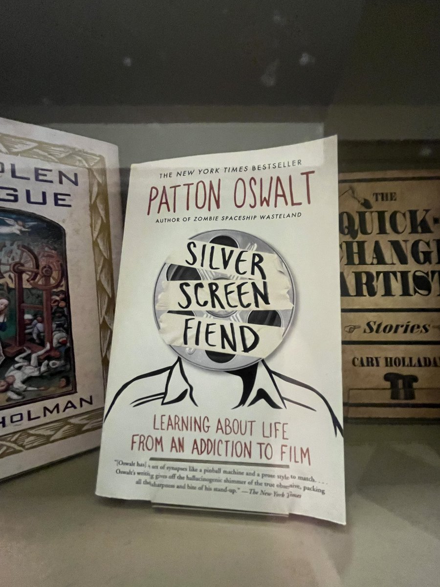 suchgrifters's tweet photo. Our son is at William &amp; Mary for a preliminary admission interview and we stepped into Tucker Hall for a respite from the heat while we waited.  I was thrilled to see @pattonoswalt represented in the published books by English Alumni showcase. https://t.co/qNnPvpnYRl