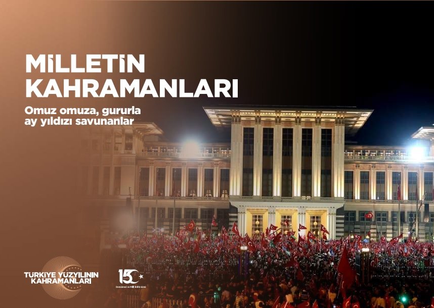 Millete,milli iradeye, demokrasiye gönül veren,omuz omuza,gururla ayyıldızı savunanların destanıdır.
#15Temmuz